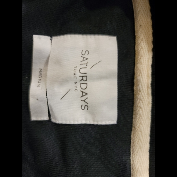 Men's Saturdays NYC Ditch Hoodie, Size: Medium  - Color: Black - Picture 4 of 5